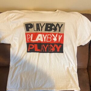 PLAYBOY Kids Tee - White with Red and Black